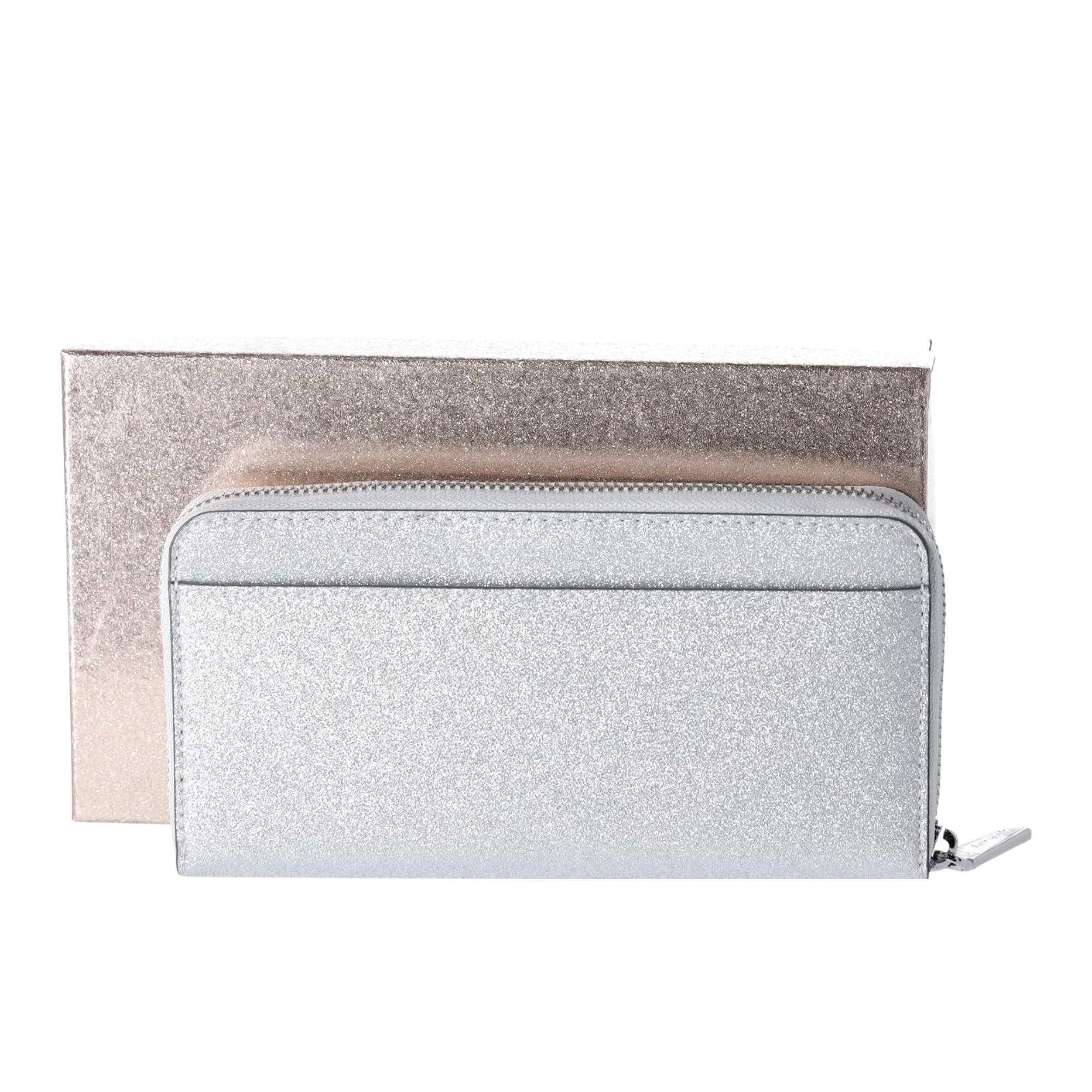 Billetera Kate Spade Grande Larga Plateado Glitter