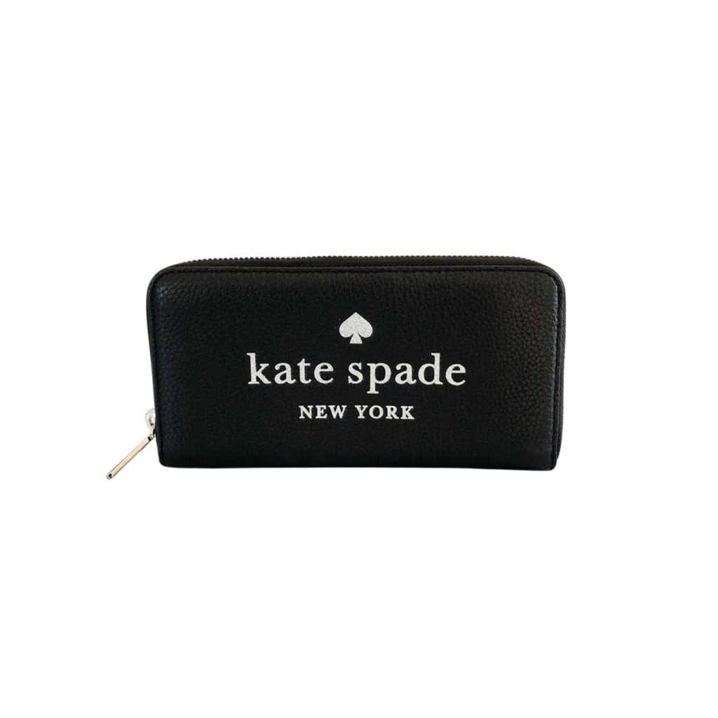 Billetera Kate Spade Staci Cuero Letras Plateadas
