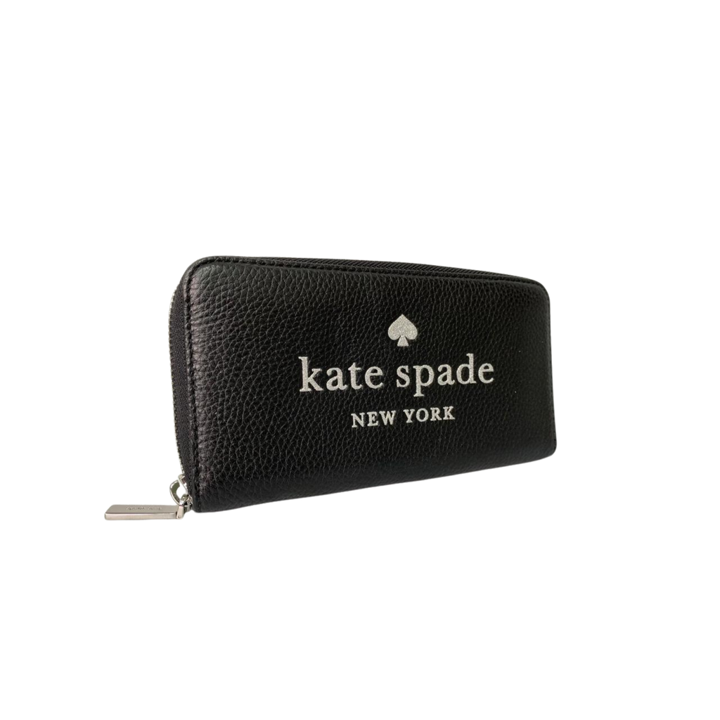 Billetera Kate Spade Staci Cuero Letras Plateadas