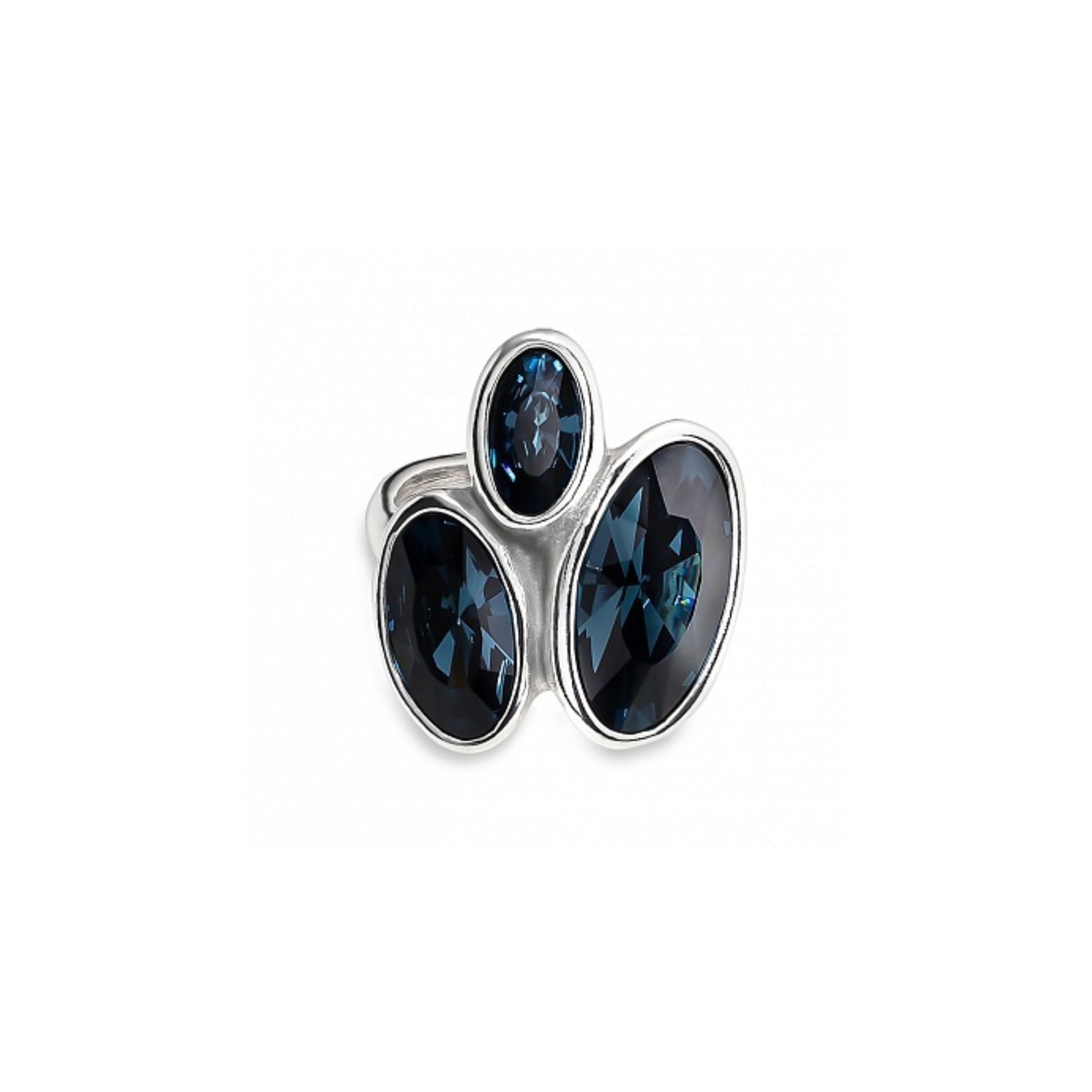 Anillo Uno de 50 Kingdom 3 cristales azules
