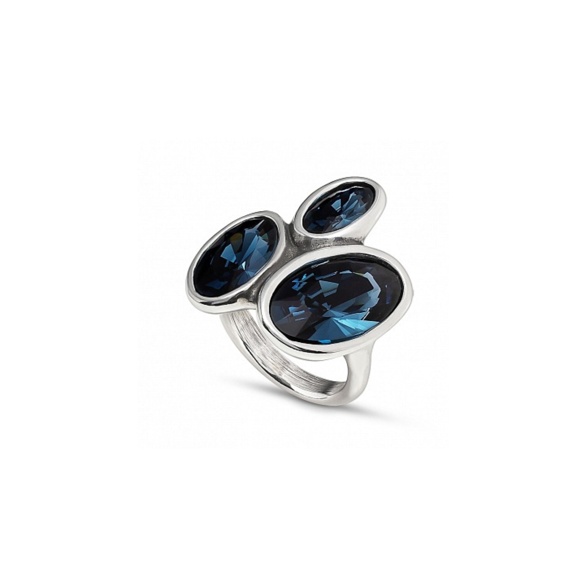 Anillo Uno de 50 Kingdom 3 cristales azules