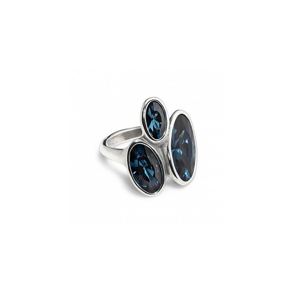 Anillo Uno de 50 Kingdom 3 cristales azules