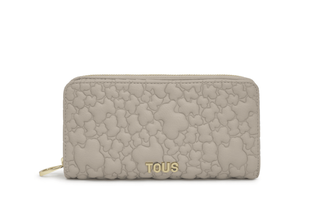 Billetera Tous grande acolchada Puffy Bear ositos beige