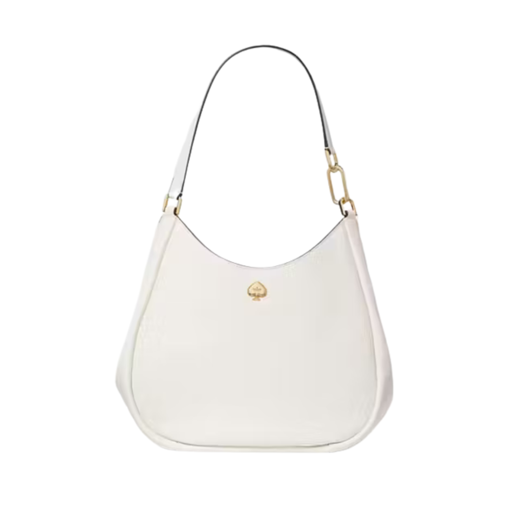 Cartera Kate Spade Kayla grande 3 separaciones de cuero Blanca