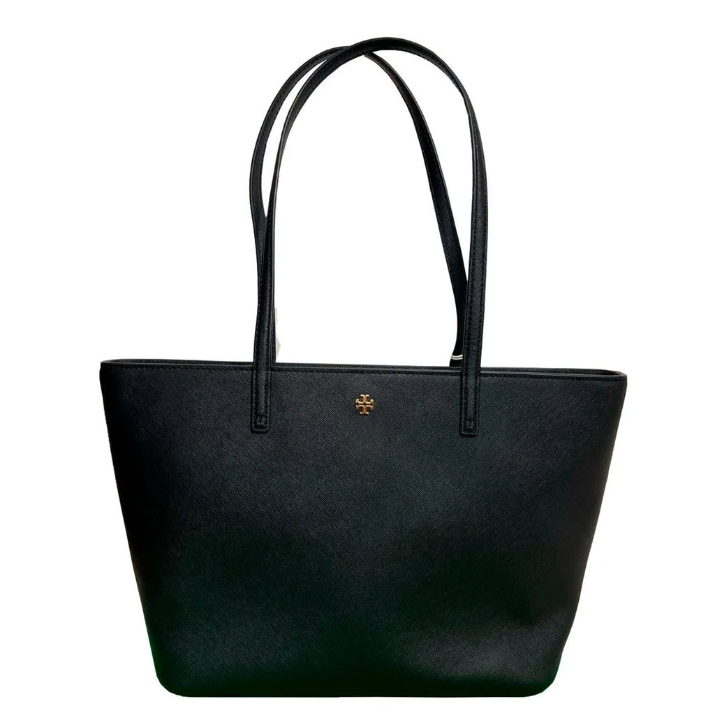 Bolso Tory Burch Tote Cuero Grande Con cierre Negro