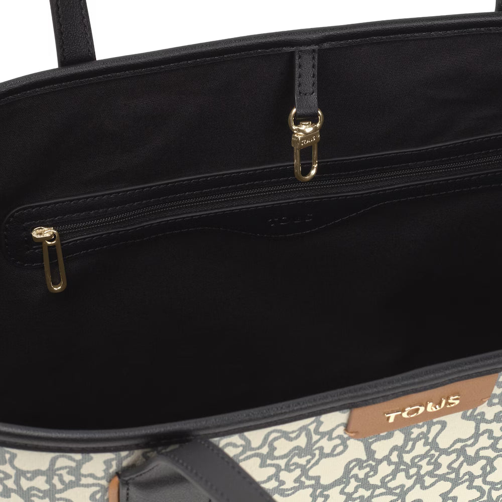 Tote Tous Grande Vainilla con Negro Kaos