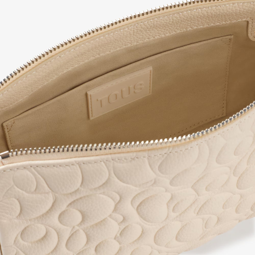 Cartera Tous Greta Grande de cuero beige