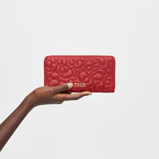 Billetera Tous Greta cuero rojo