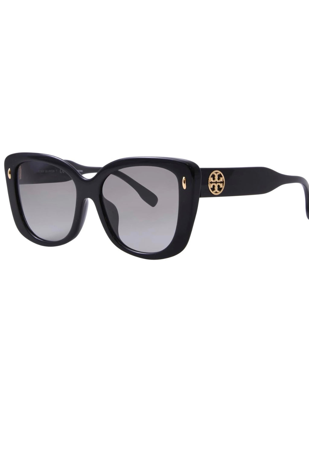 Lentes Tory Burch negros con logo dorado