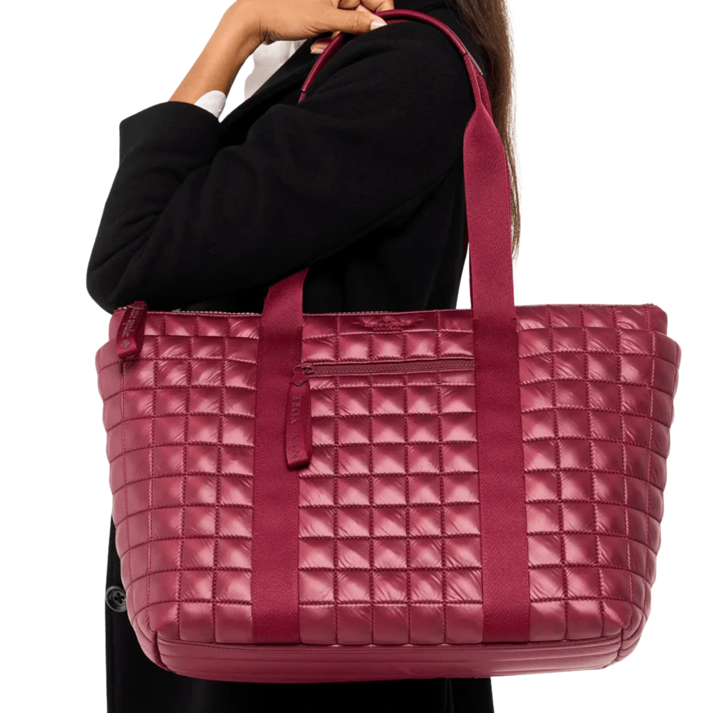 Bolso Kate Spade Tote grande de viaje Camden Burdeo