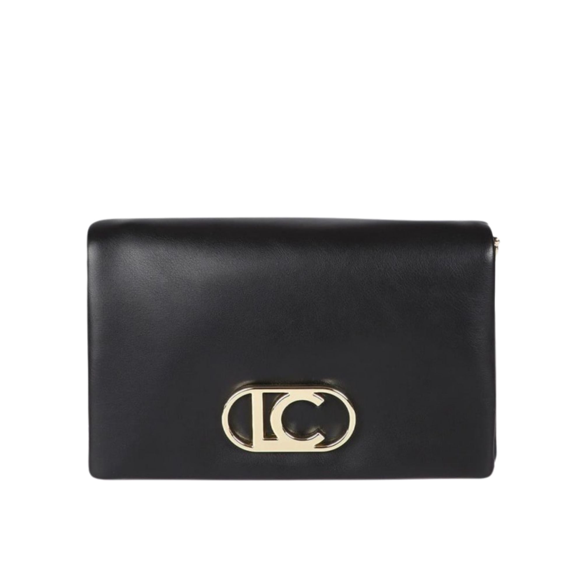 Cartera Lola Casademunt Tres Compartimentos y Solapa Negro