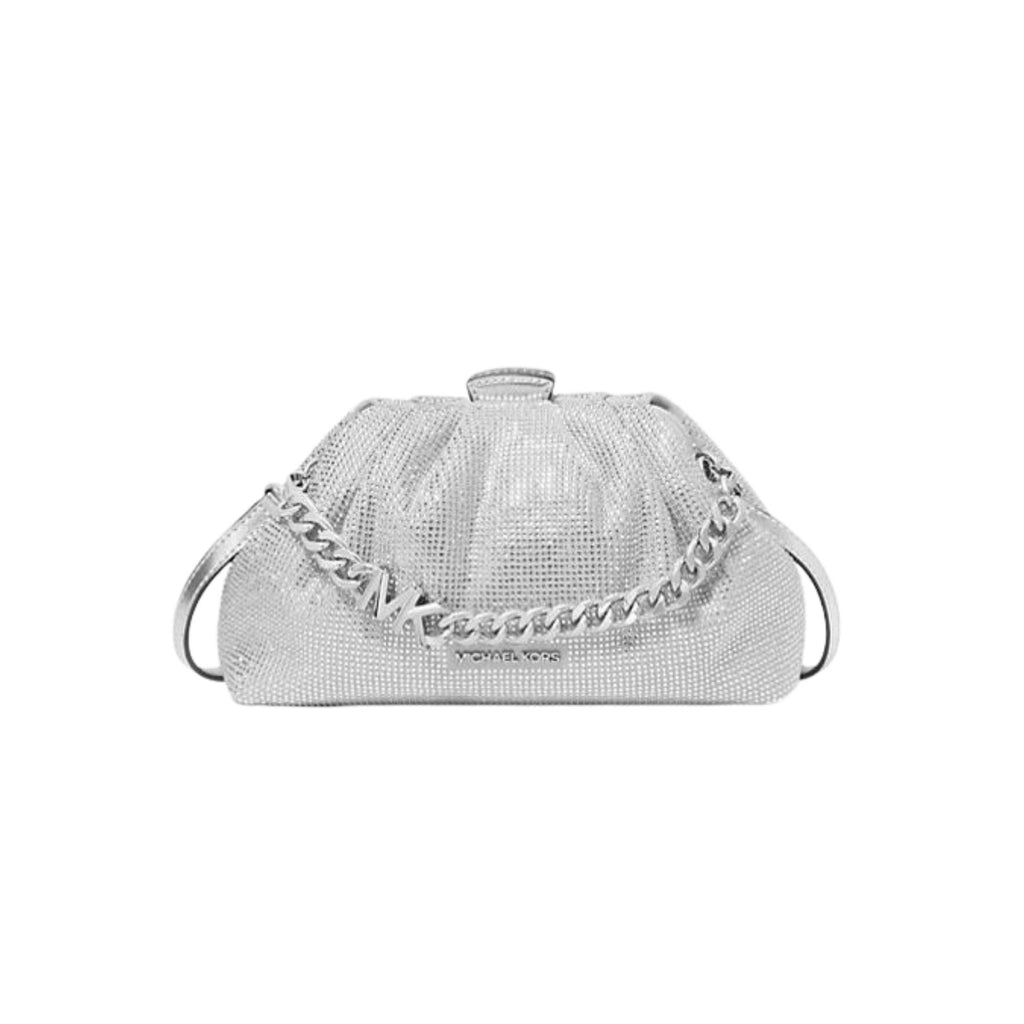 Cartera Michael Kors Nola brillante Plateado
