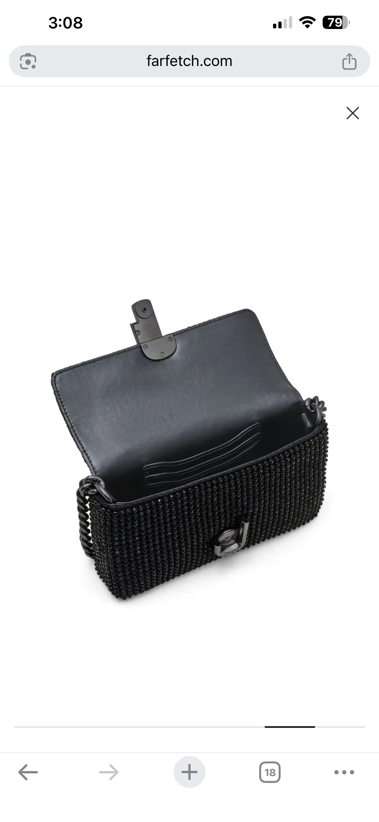 Cartera Marc Jacobs The Rhinestone Negro Brillante