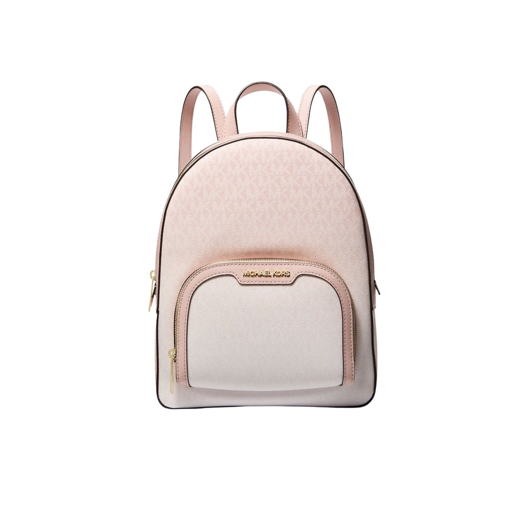 Mochila Michael Kors Jaycee Mediana Monograma Degrade Rosa