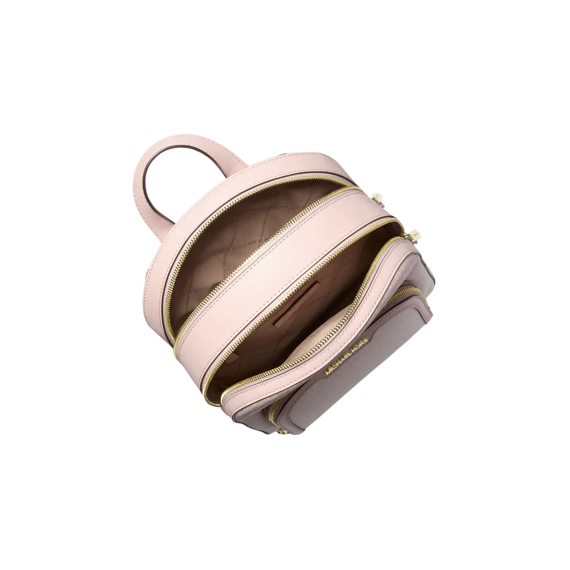 Mochila Michael Kors Jaycee Mediana Monograma Degrade Rosa
