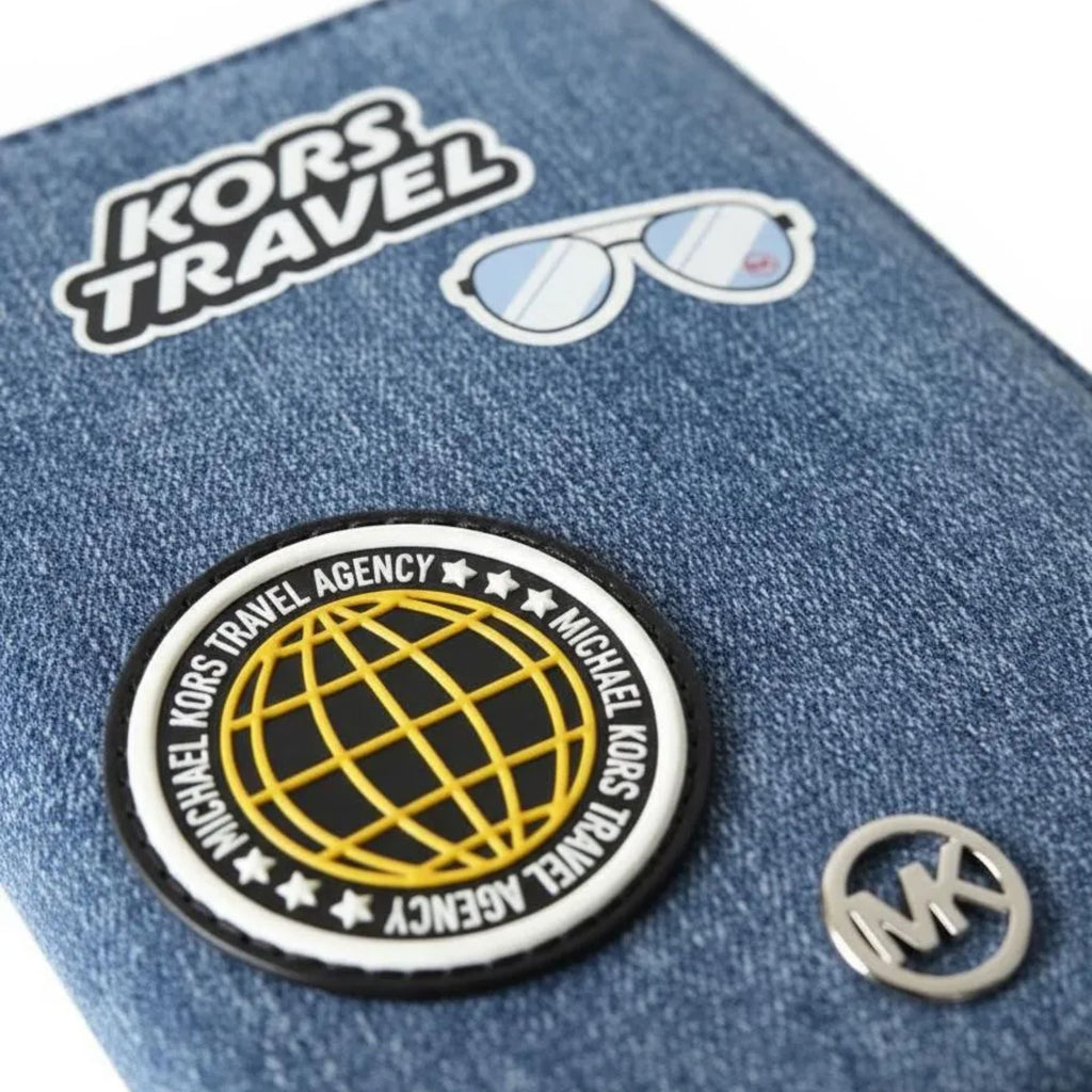 Portapasaporte Michael Kors Jet Set Travel Denim Azul