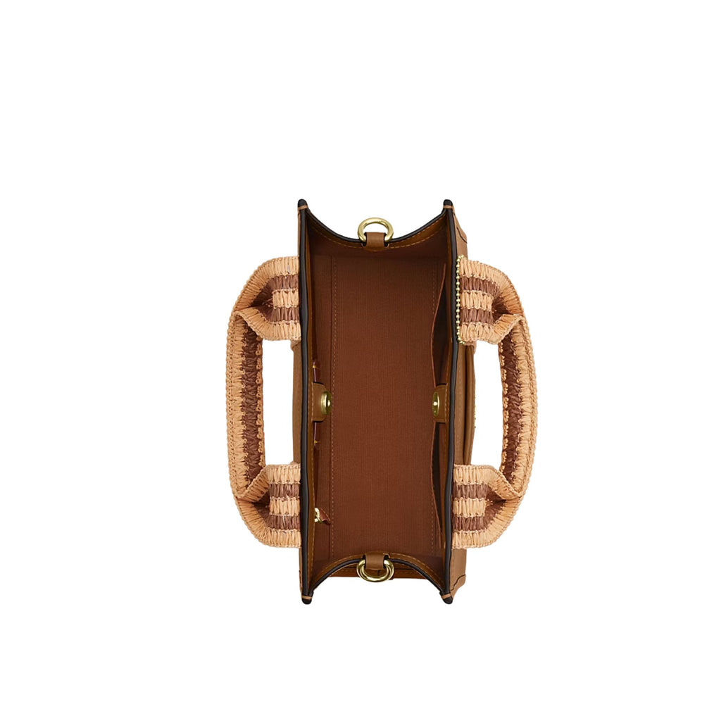 Cartera Coach Tote small cuadrado Camel