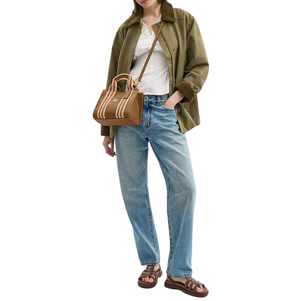 Cartera Coach Tote small cuadrado Camel