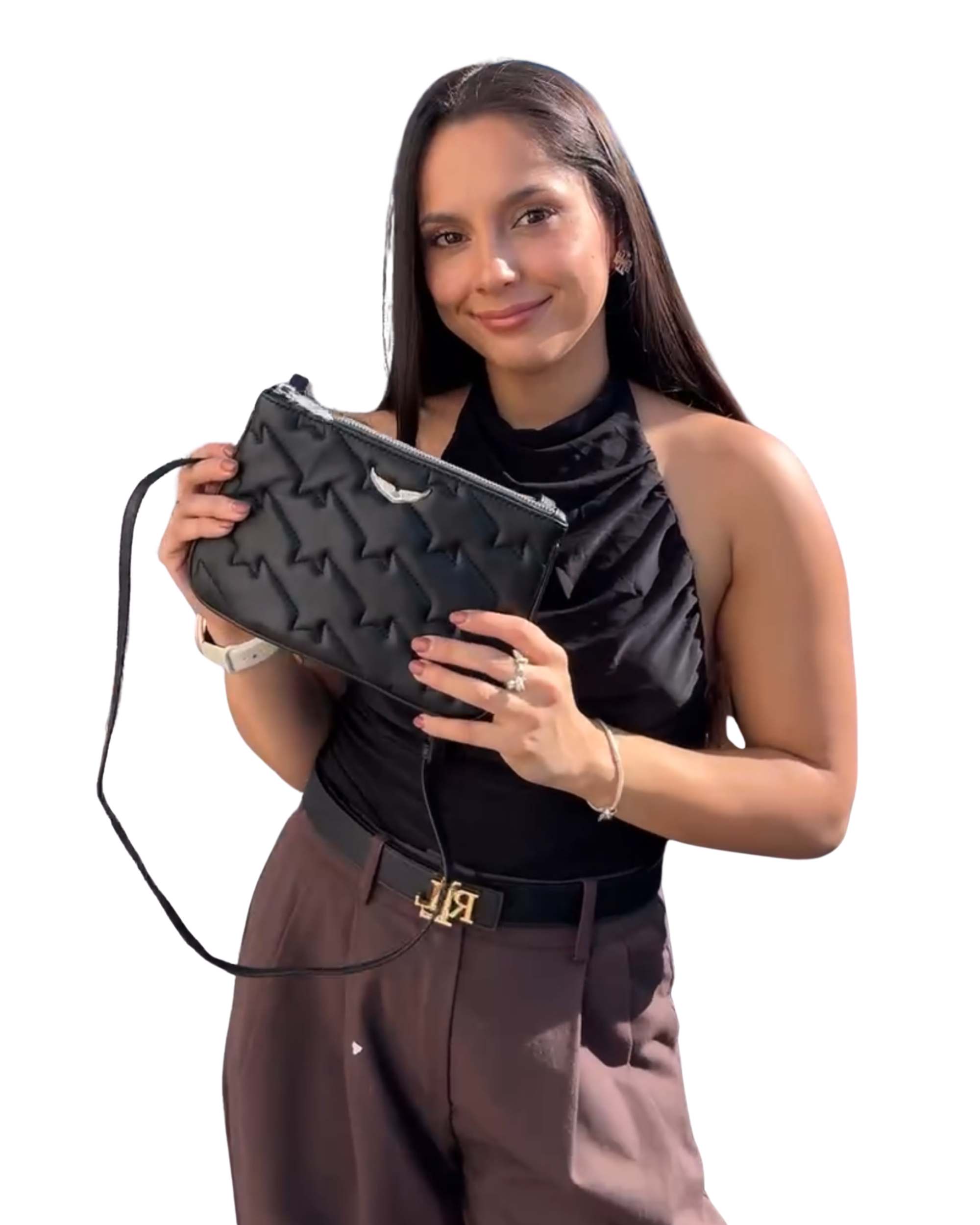 Crossbody Zadig & Voltaire Duo Wings Estrellas Negro