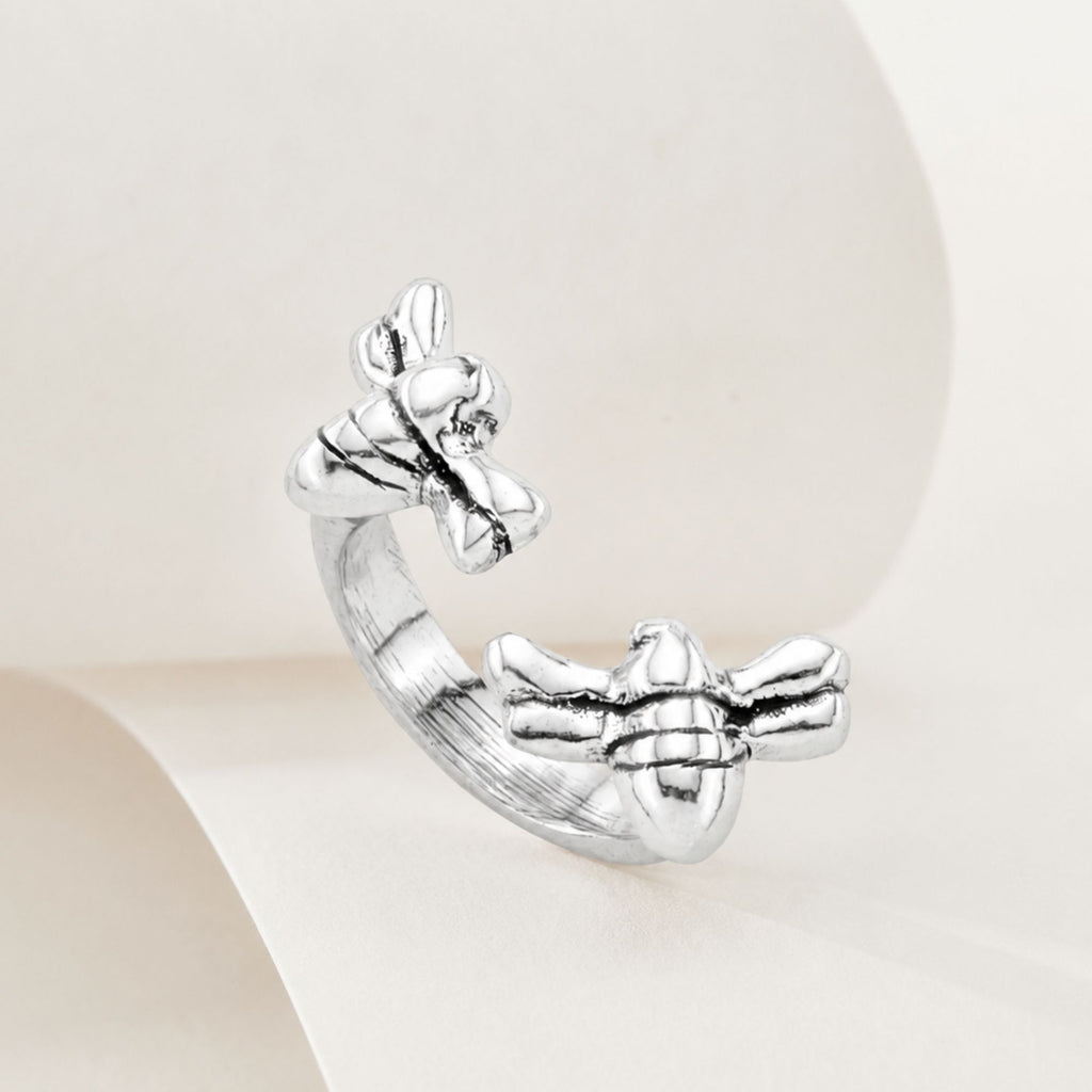 Anillo Uno de 50 Abejas abierto plata