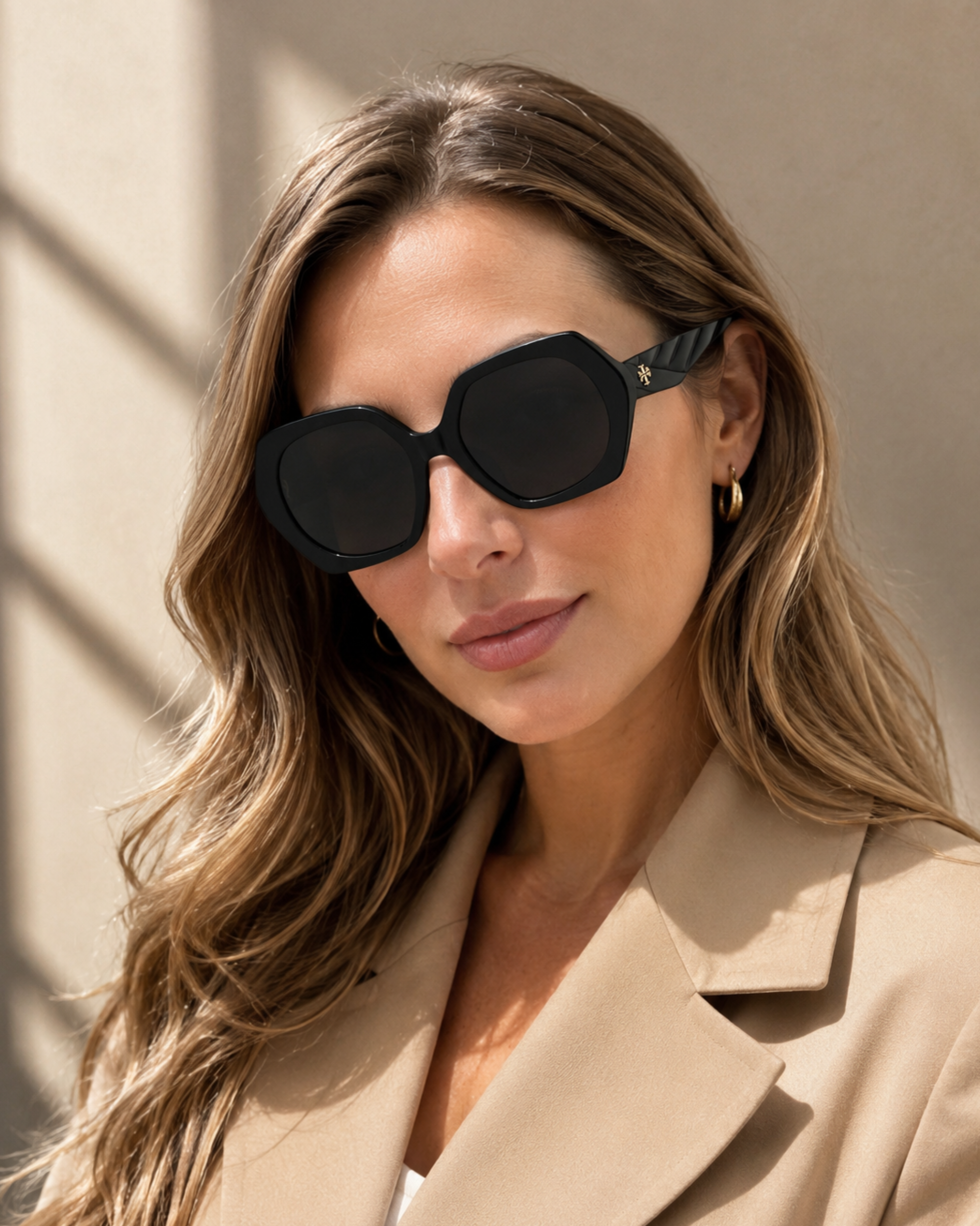 Lentes tory burch marco hexagonal negro Tory Burch