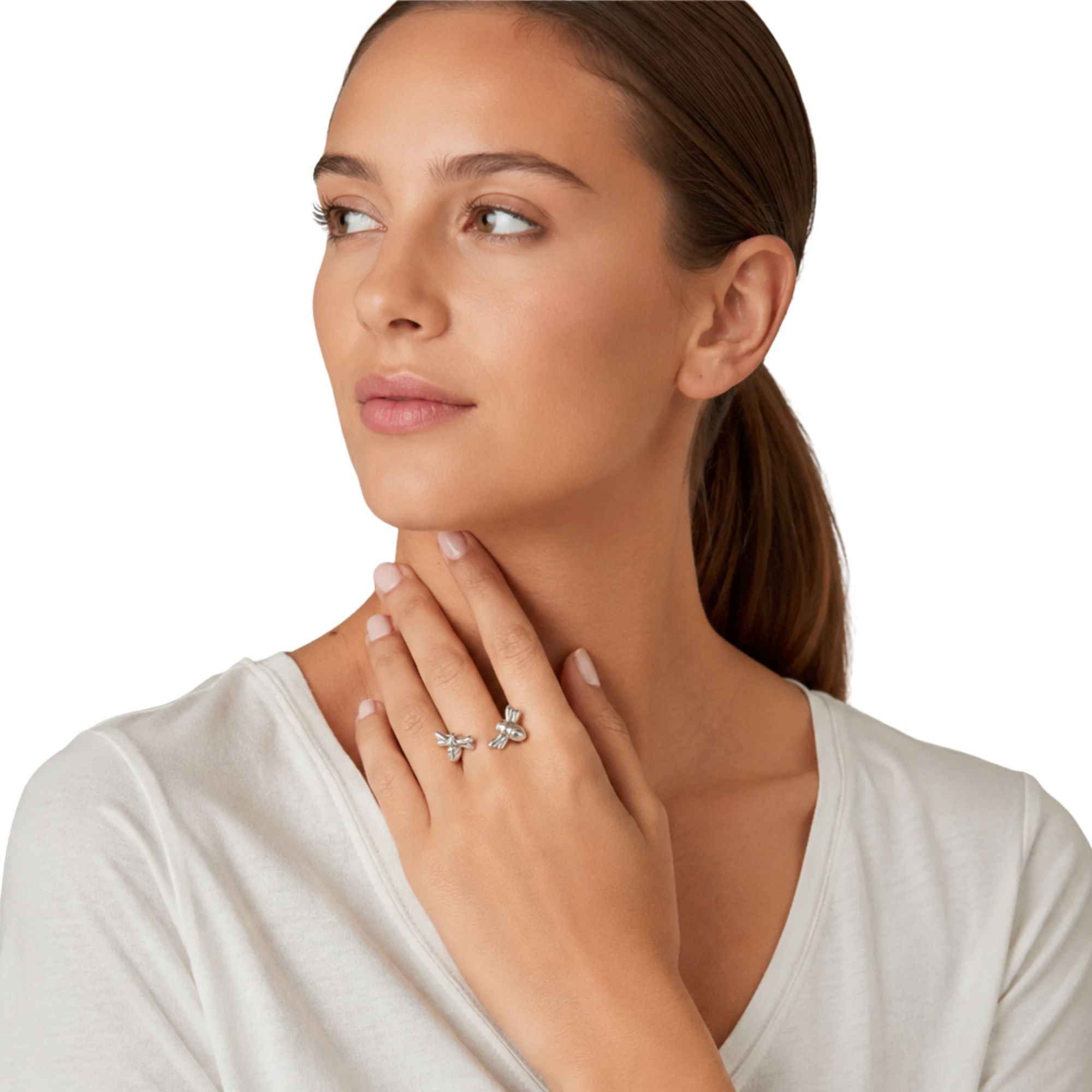Anillo Uno de 50 Abejas abierto plata