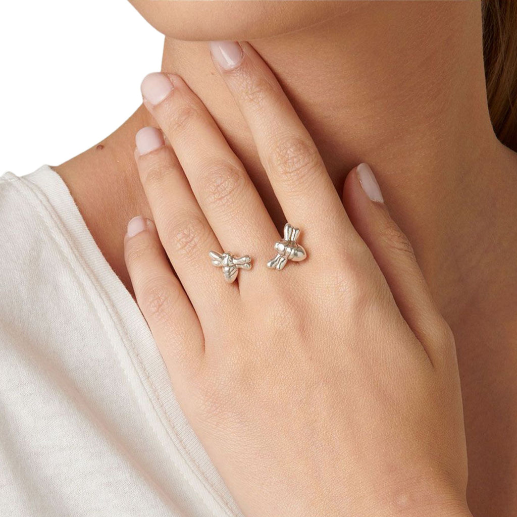 Anillo Uno de 50 Abejas abierto plata