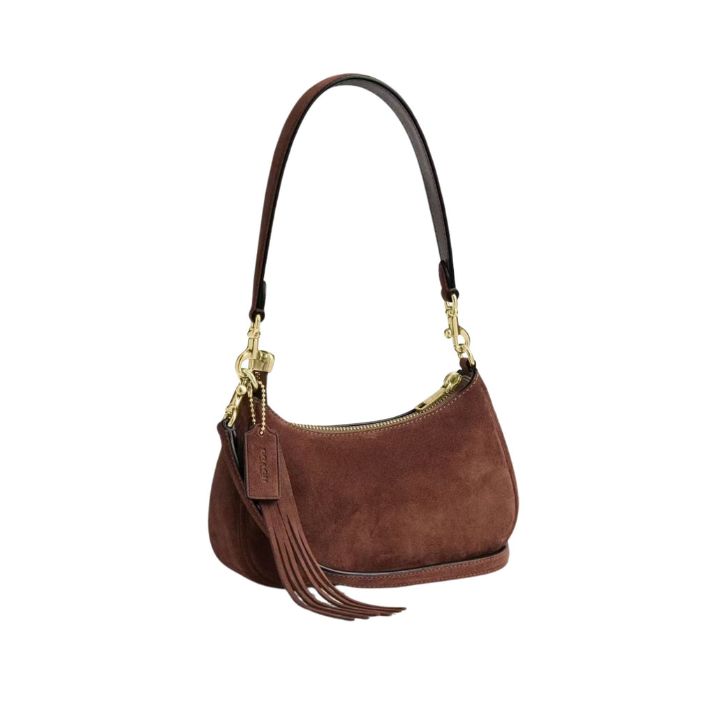Cartera Coach Tery Mini Suede cafe