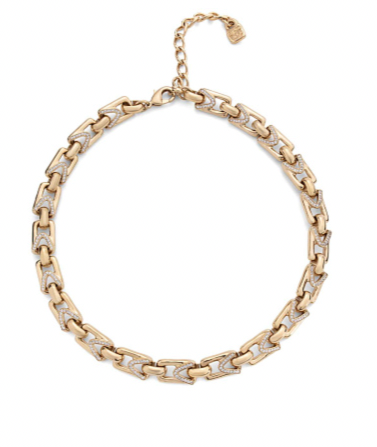 Collar Uno de 50 Unstoppable Doble baño de oro 18k con Topacios blancos