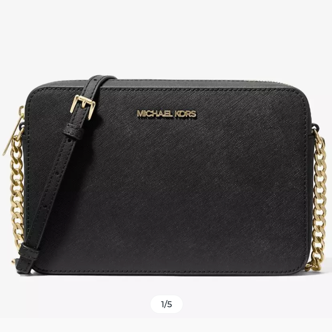 Crossbody Michael Kors JET SET ITEM LG EW CROSSBODY LEATHER Negro