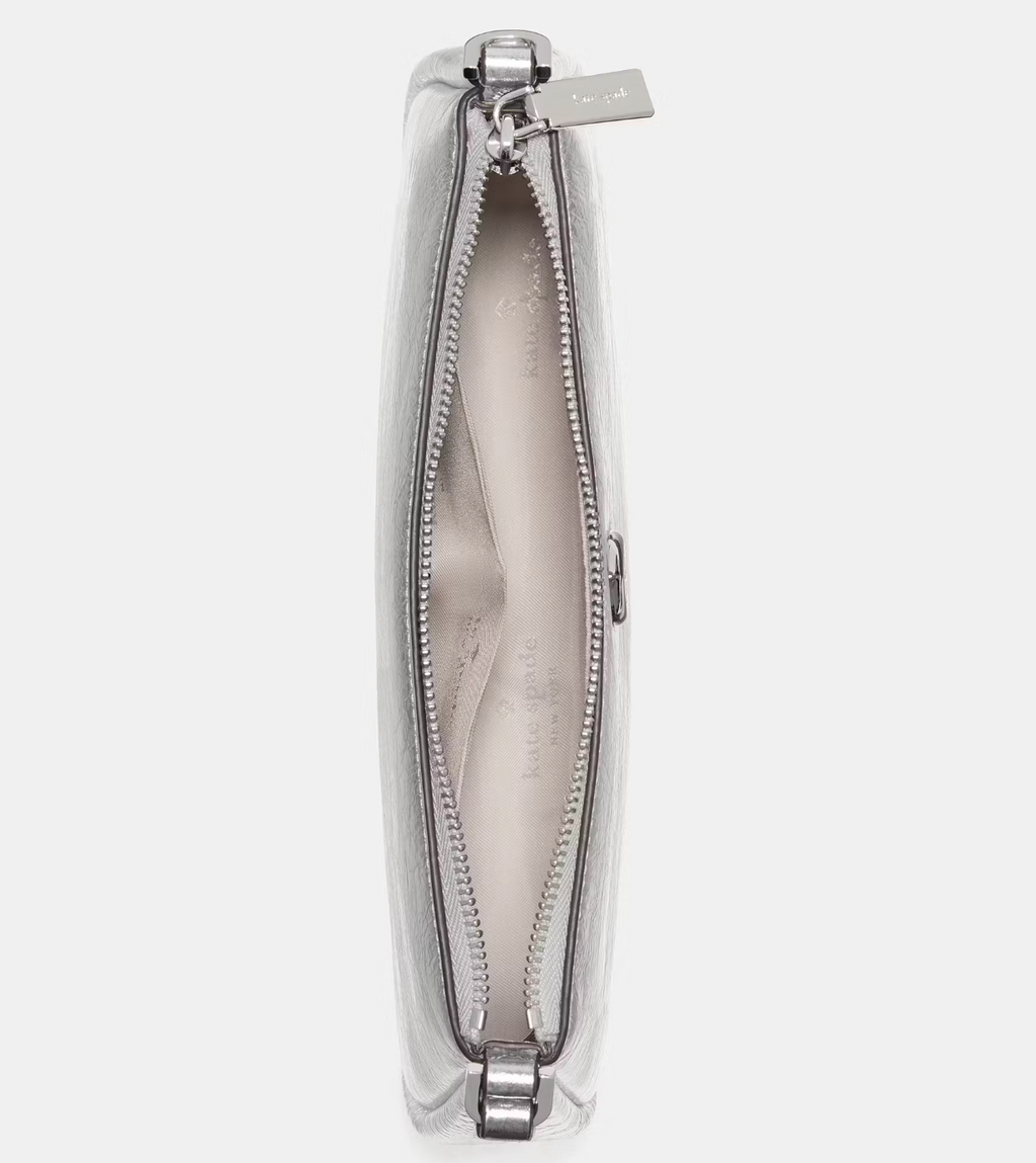 Cartera Kate Spade Shoulderbag Kayla Pequeña Cuero Plateado