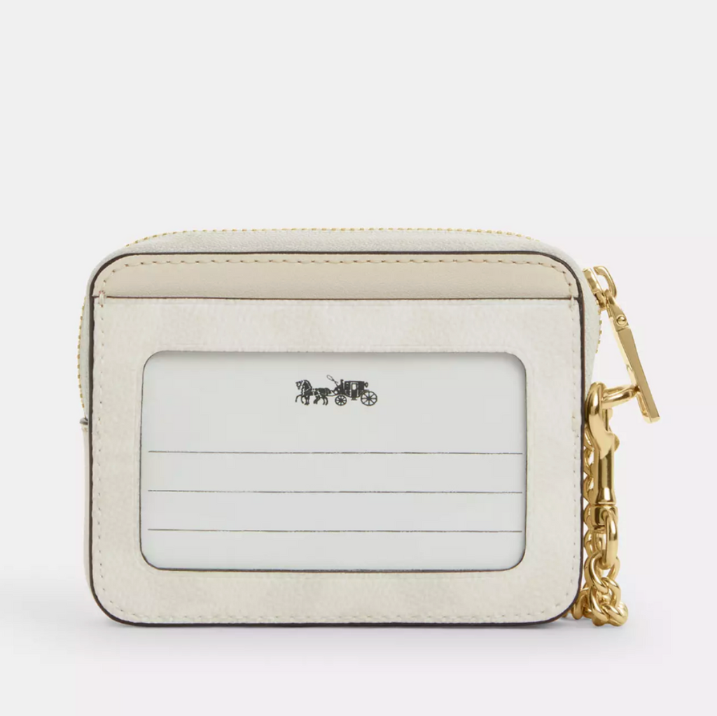 Billetera Coach Pequeña monograma blanco