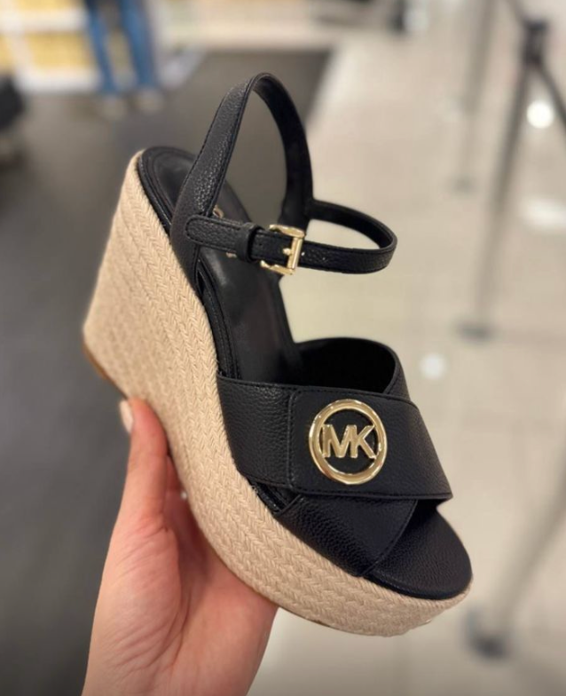 Sandalias Michael Kors Hannah Wedge Negro