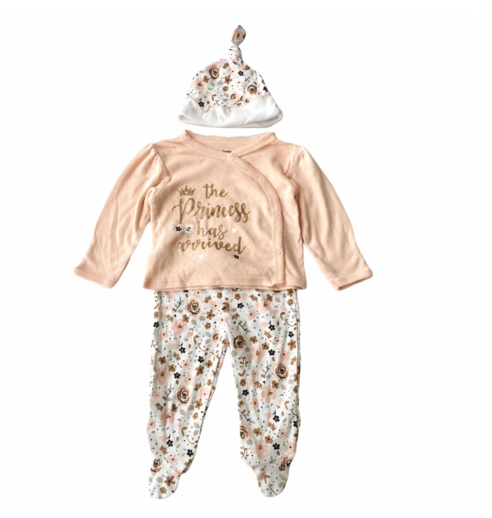 Conjunto Gerber 3 piezas princess organico