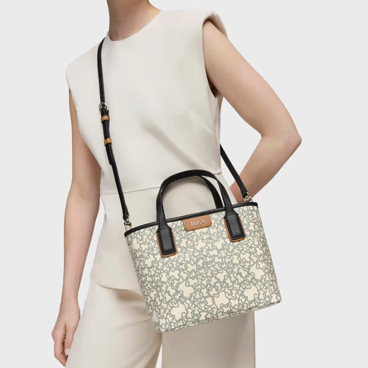 Mini Tote Tous Small Vainilla con Negro Kaos