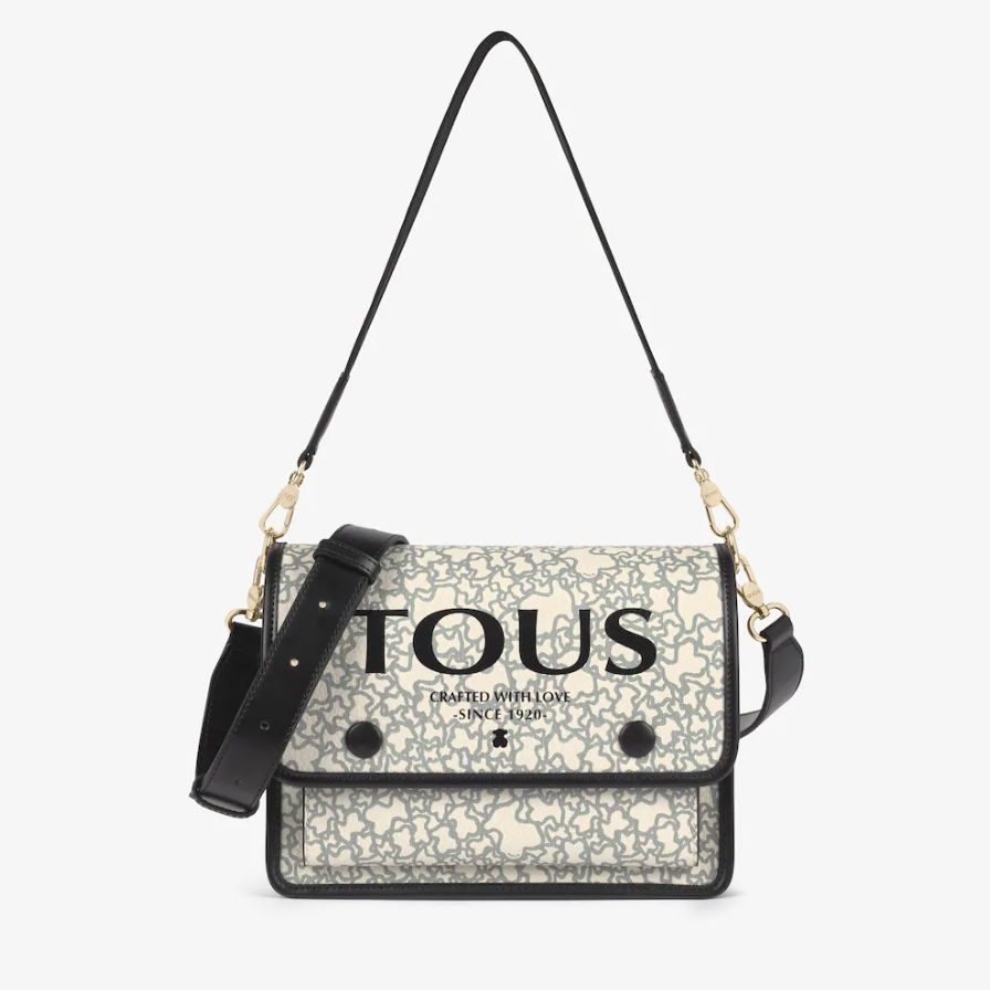 Cartera Tous Audree vainilla con Negro kaos