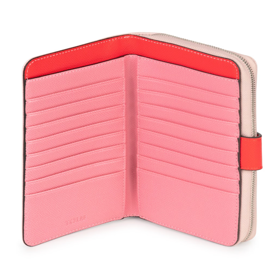 Billetera Tous Mediana New Dubai Rojo Rosa