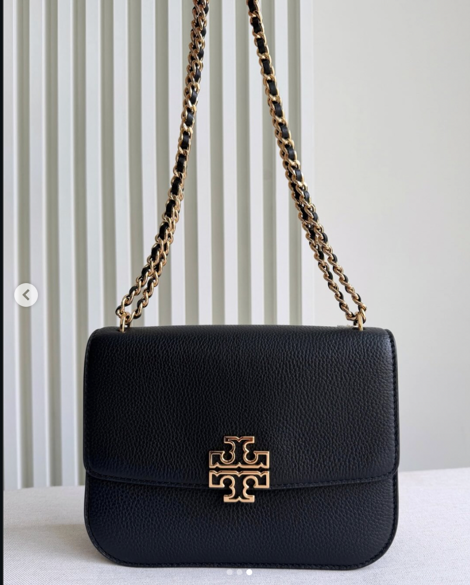 Cartera Tory burch Cuadrada grande cuero negro