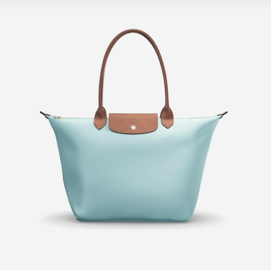 Cartera Longchamp Le Pliage L verde agua
