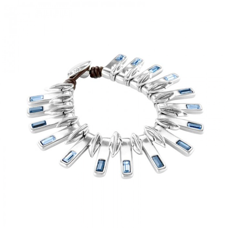Pulsera Uno de 50 Nightbird Wrap Colgante azul y celeste