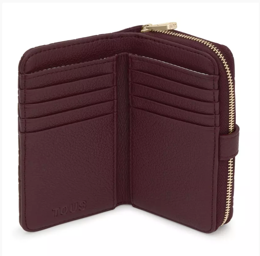Billetera Tous Puffy Bear Mediana Burdeo BEFASHION