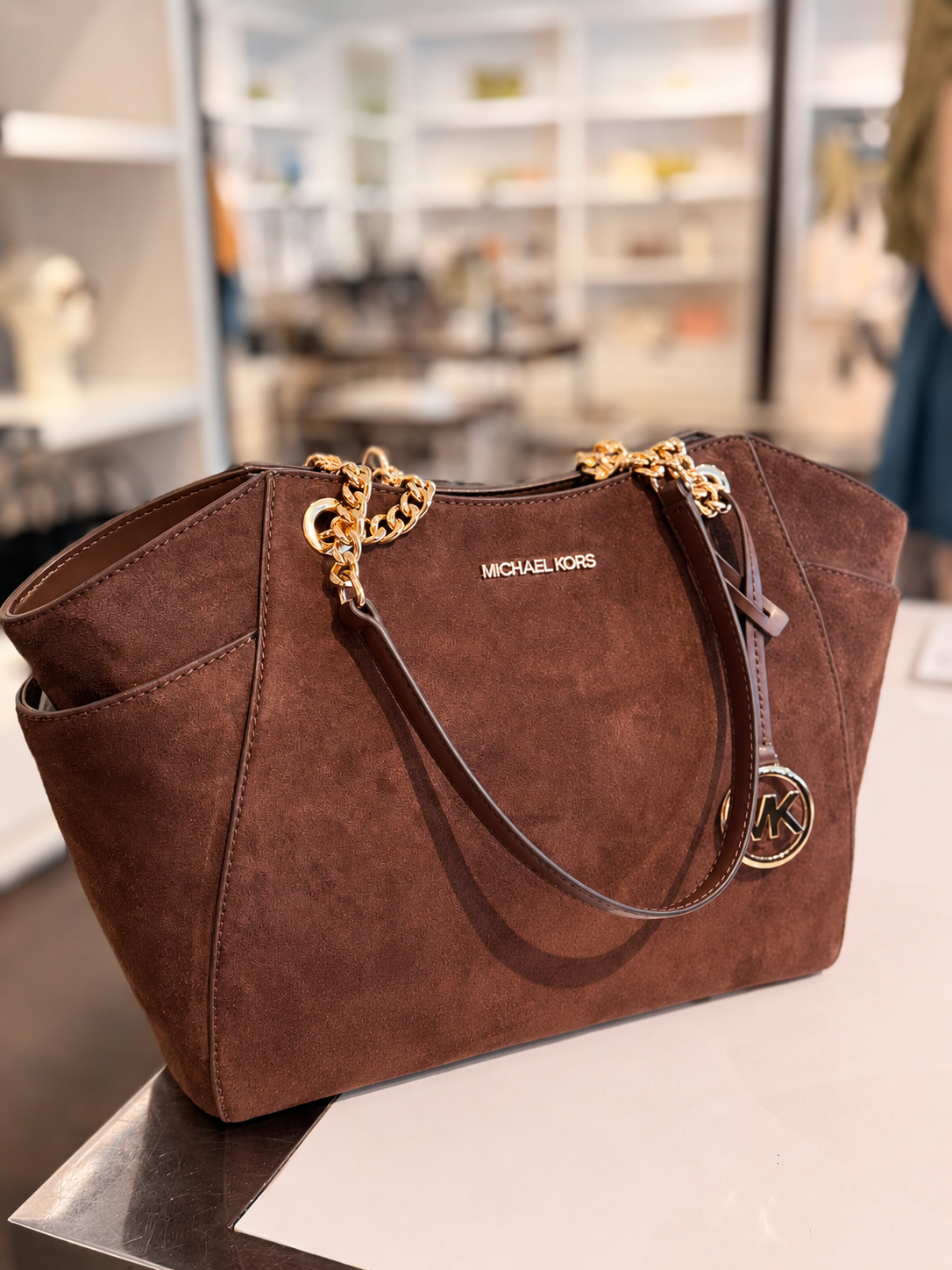 Cartera Michael Kors Chain Shoulder monograma cafe Michael Kors