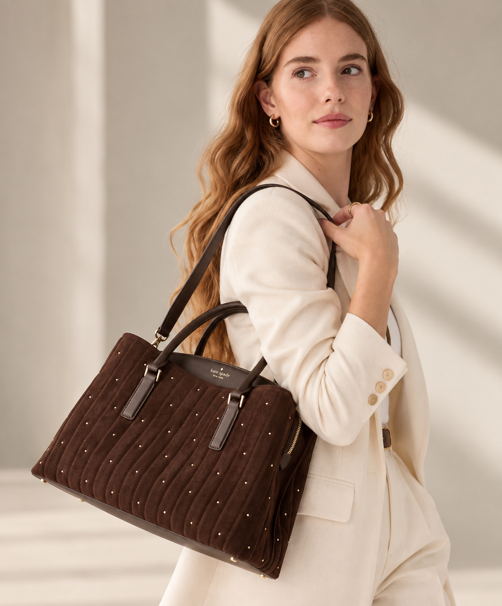 Cartera Kate Spade Thompson Cafe Moro con puntos Kate Spade