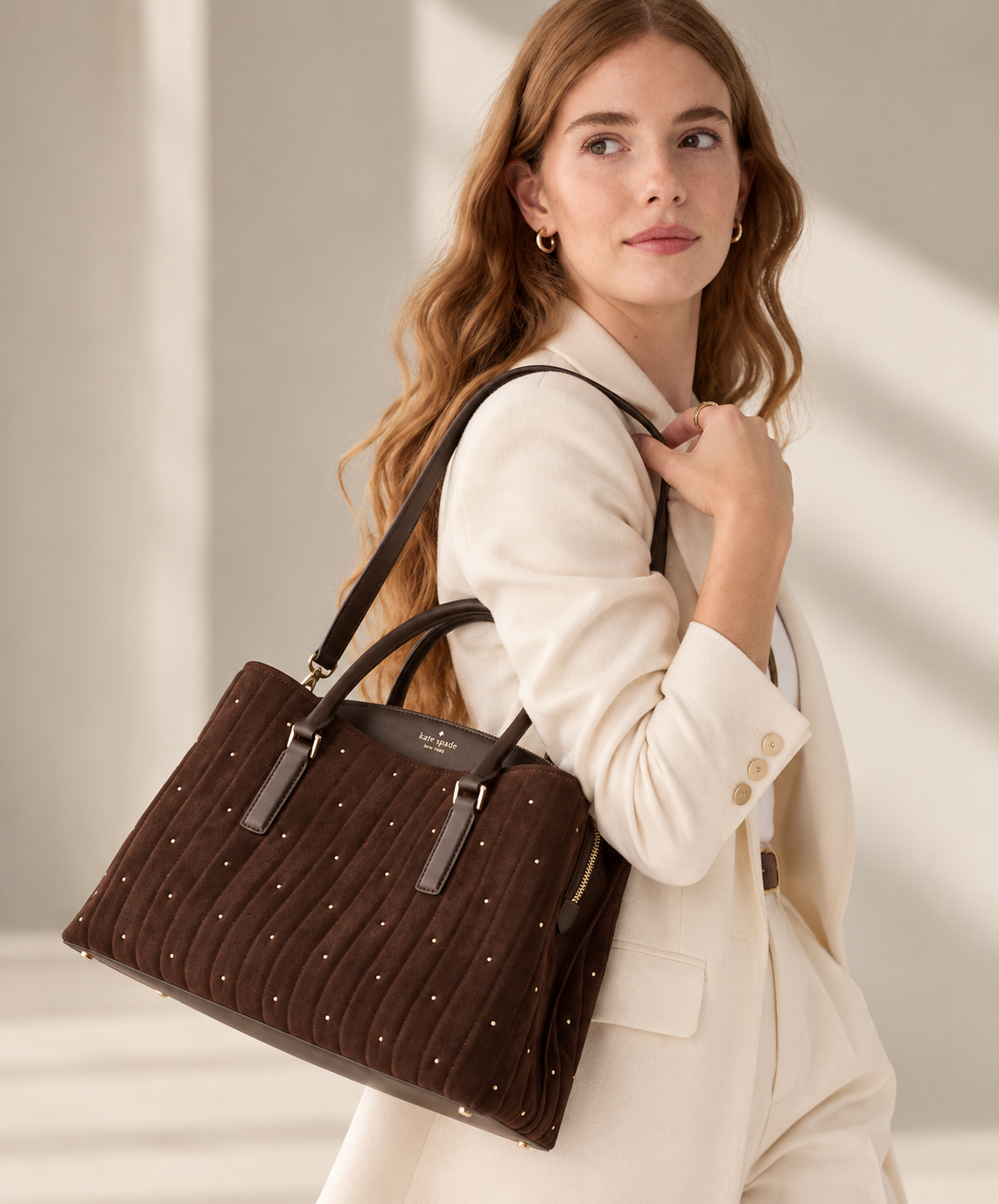 Cartera Kate Spade Thompson Cafe Moro con puntos Kate Spade