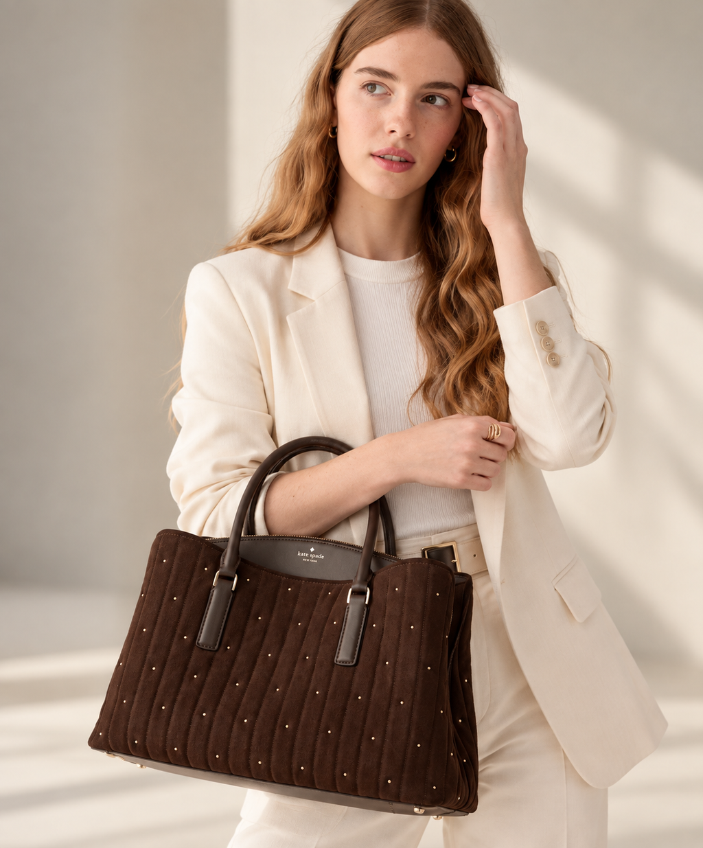 Cartera Kate Spade Thompson Cafe Moro con puntos Kate Spade