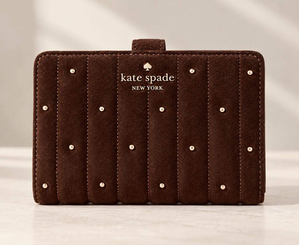 Billetera Kate Spade Bifold Cafe Moro con puntos Kate Spade