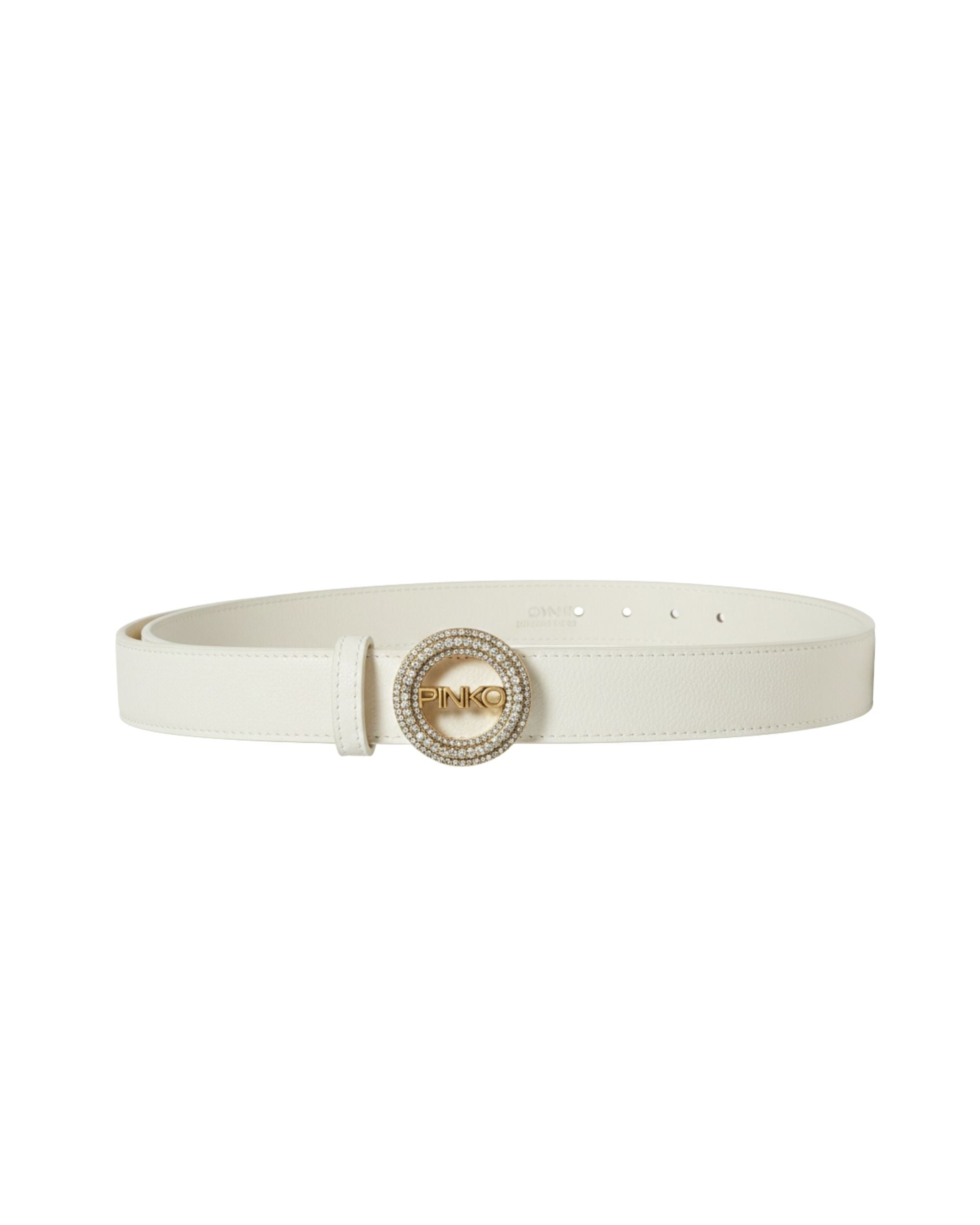 Cinturon Pinko delgado hebilla circones Beige