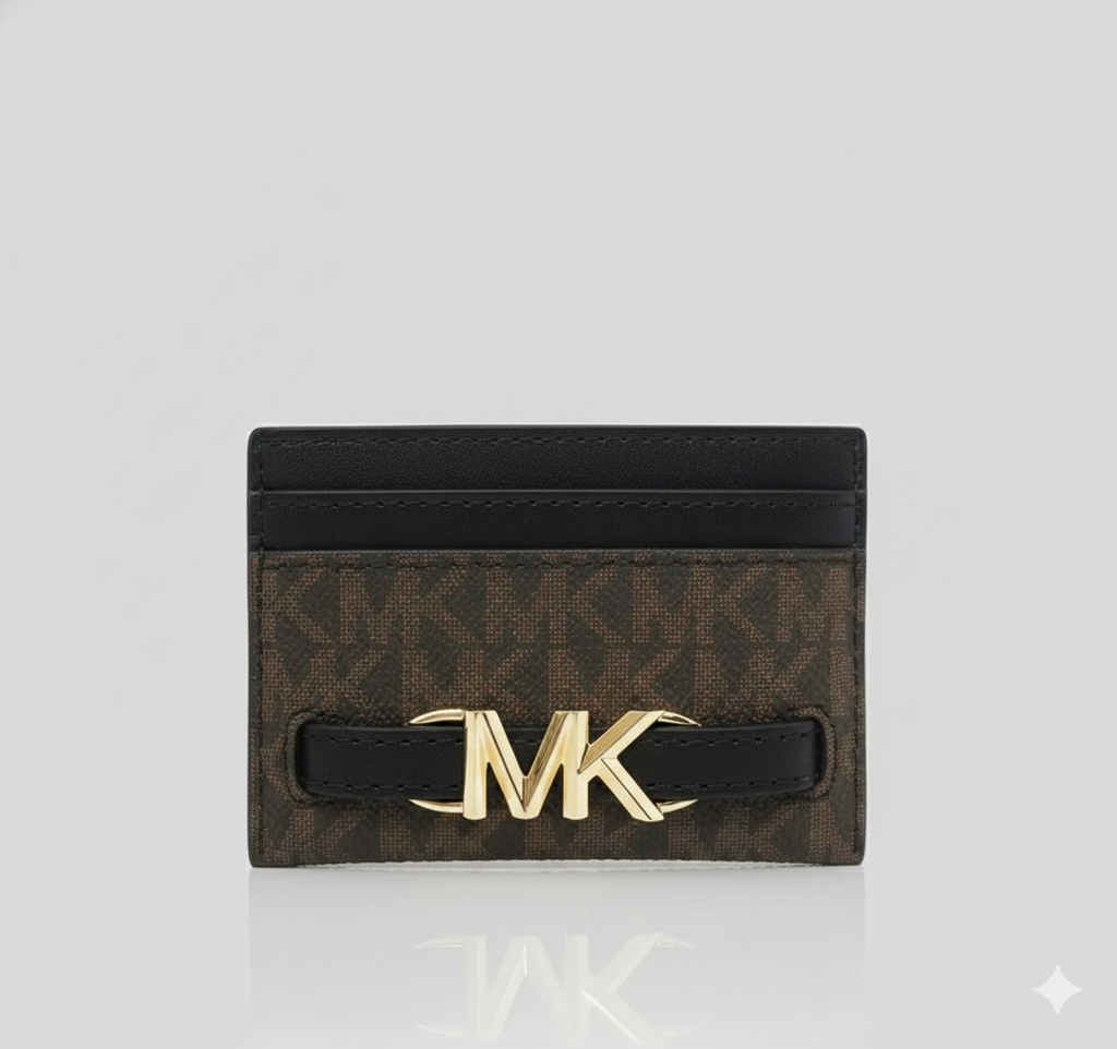 Tarjetero Michael Kors monograma cafe