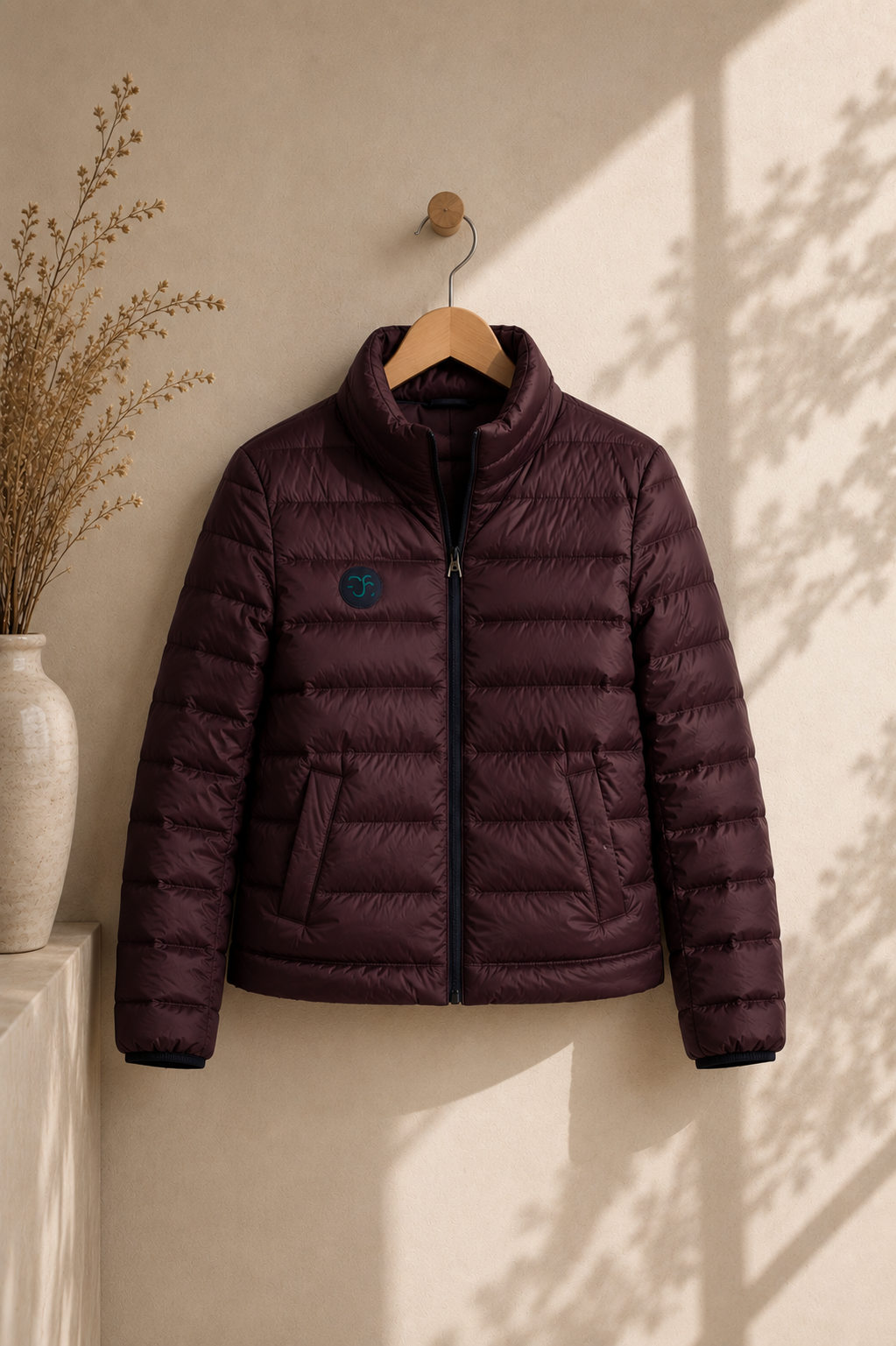 Chaqueta Purificación Garcia Pluma cafe