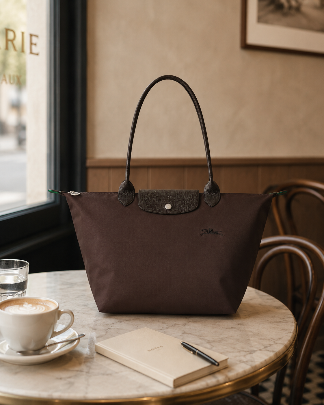 Cartera Longchamp Le Pliage L Cafe Moro Completa